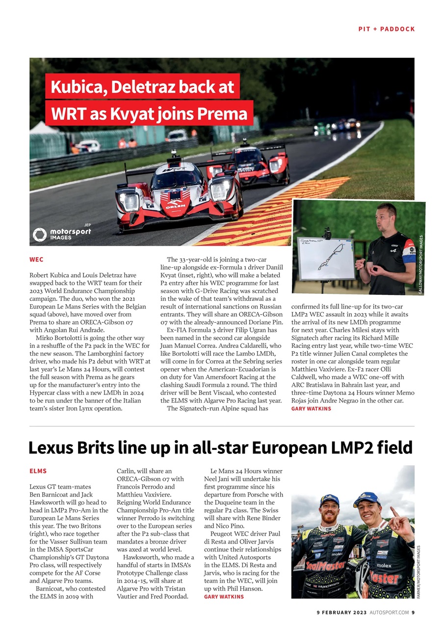 Autosport Preview Pages