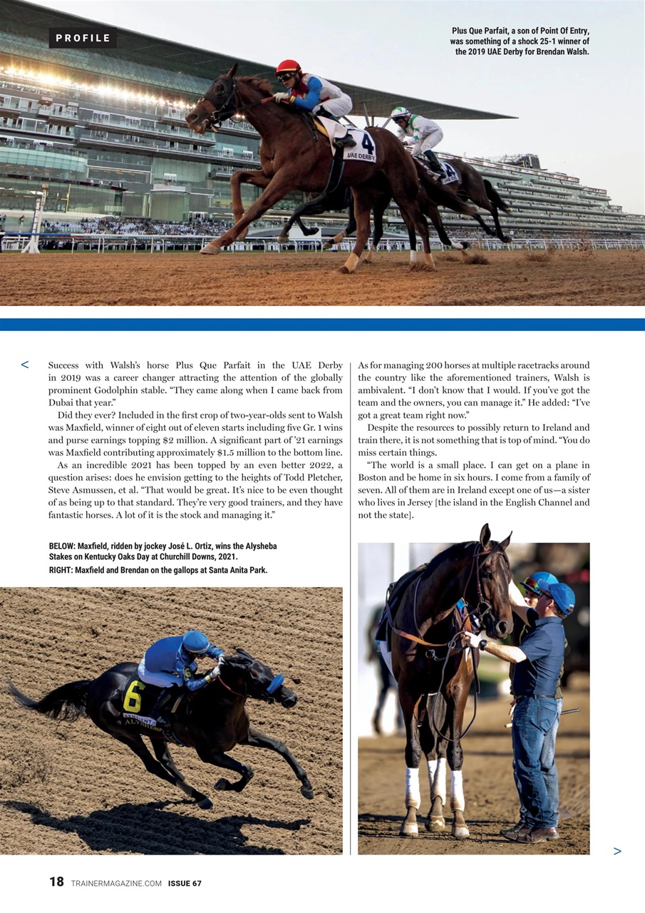 North American Trainer Magazine - horse racing Preview Pages
