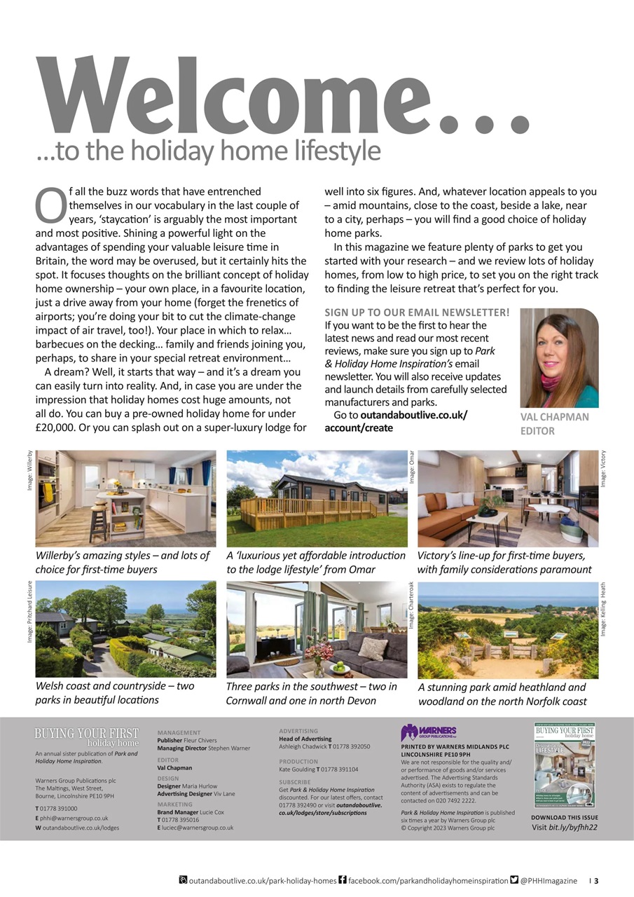 Park and Holiday Home Inspiration magazine Preview Pages