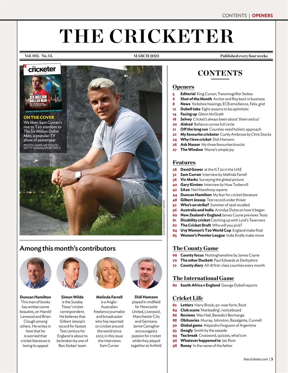 The Cricketer Magazine Preview Pages