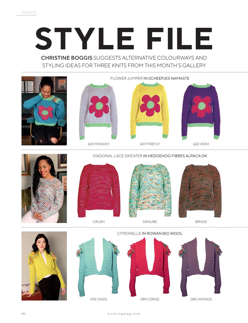 Knitting Preview Pages