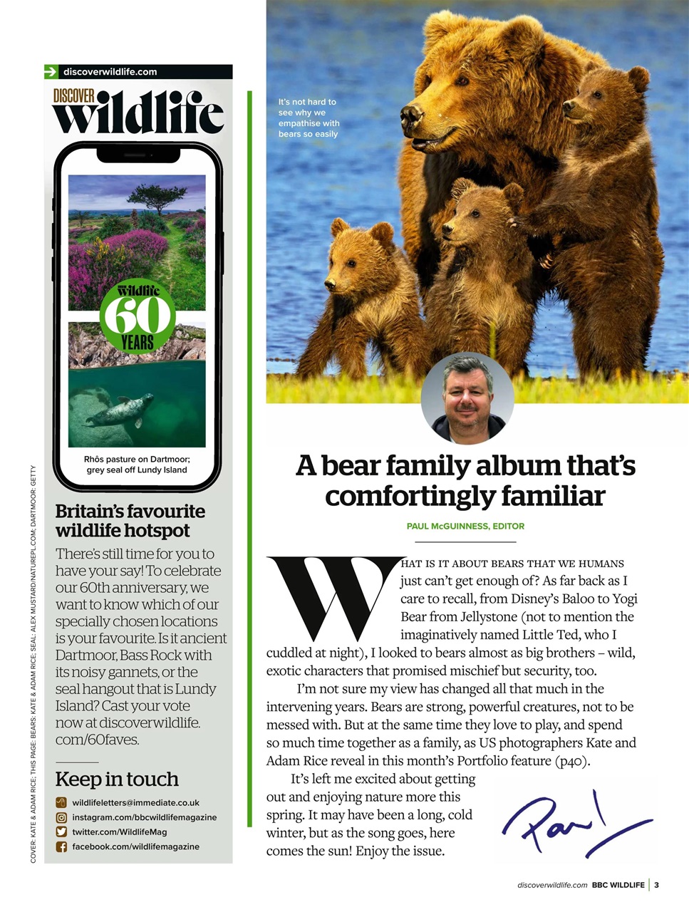 BBC Wildlife Magazine Preview Pages
