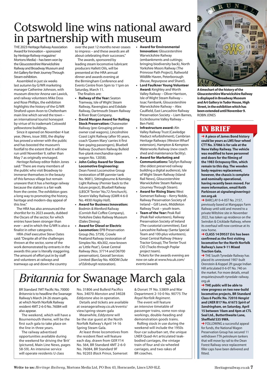 Heritage Railway Preview Pages