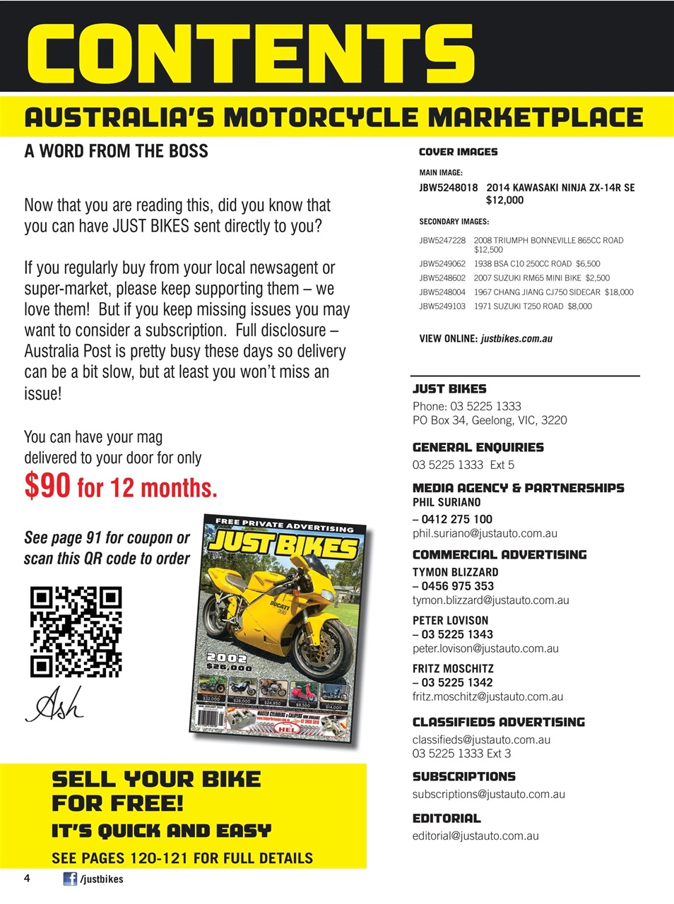 JUST BIKES Preview Pages