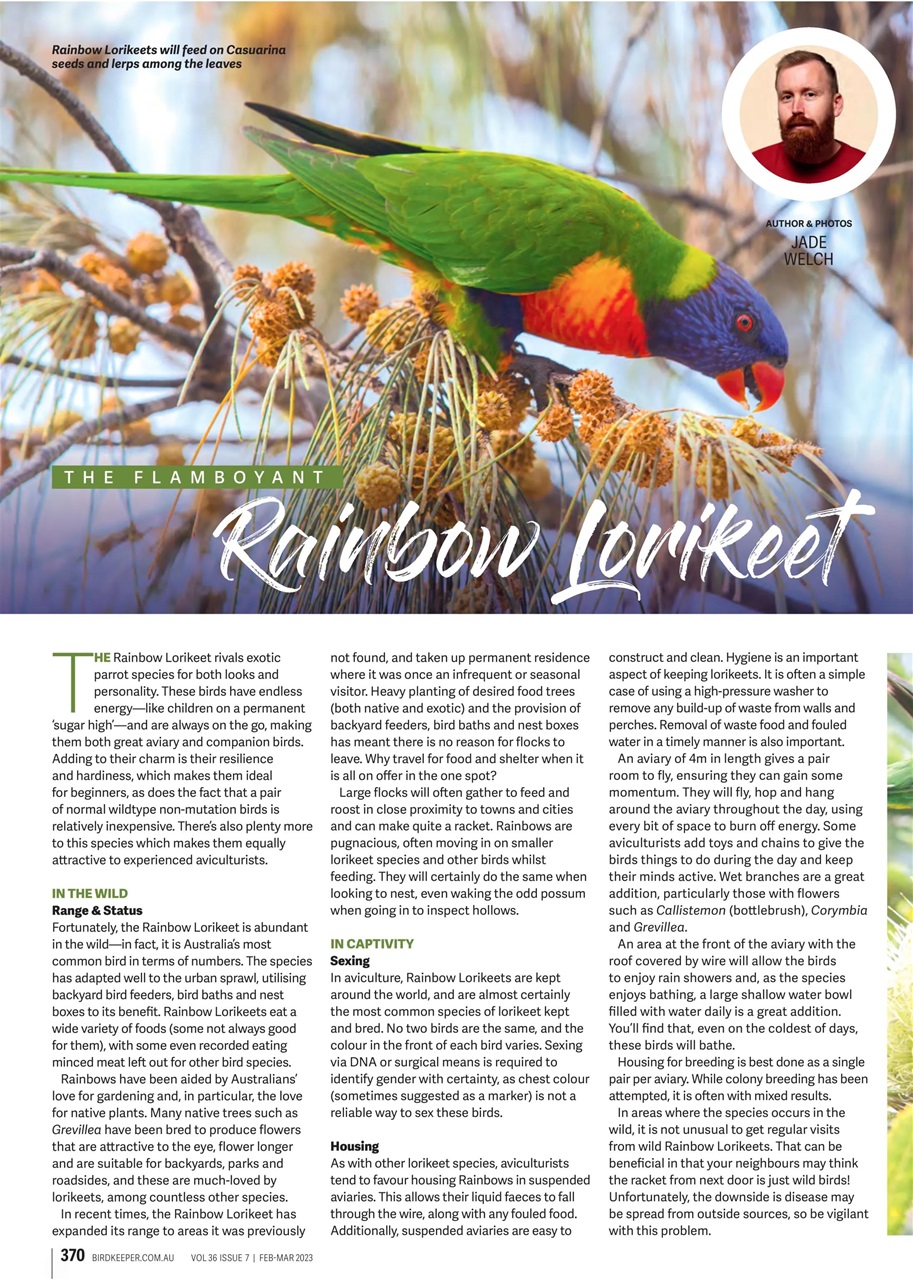 Australian Birdkeeper Magazine Preview Pages