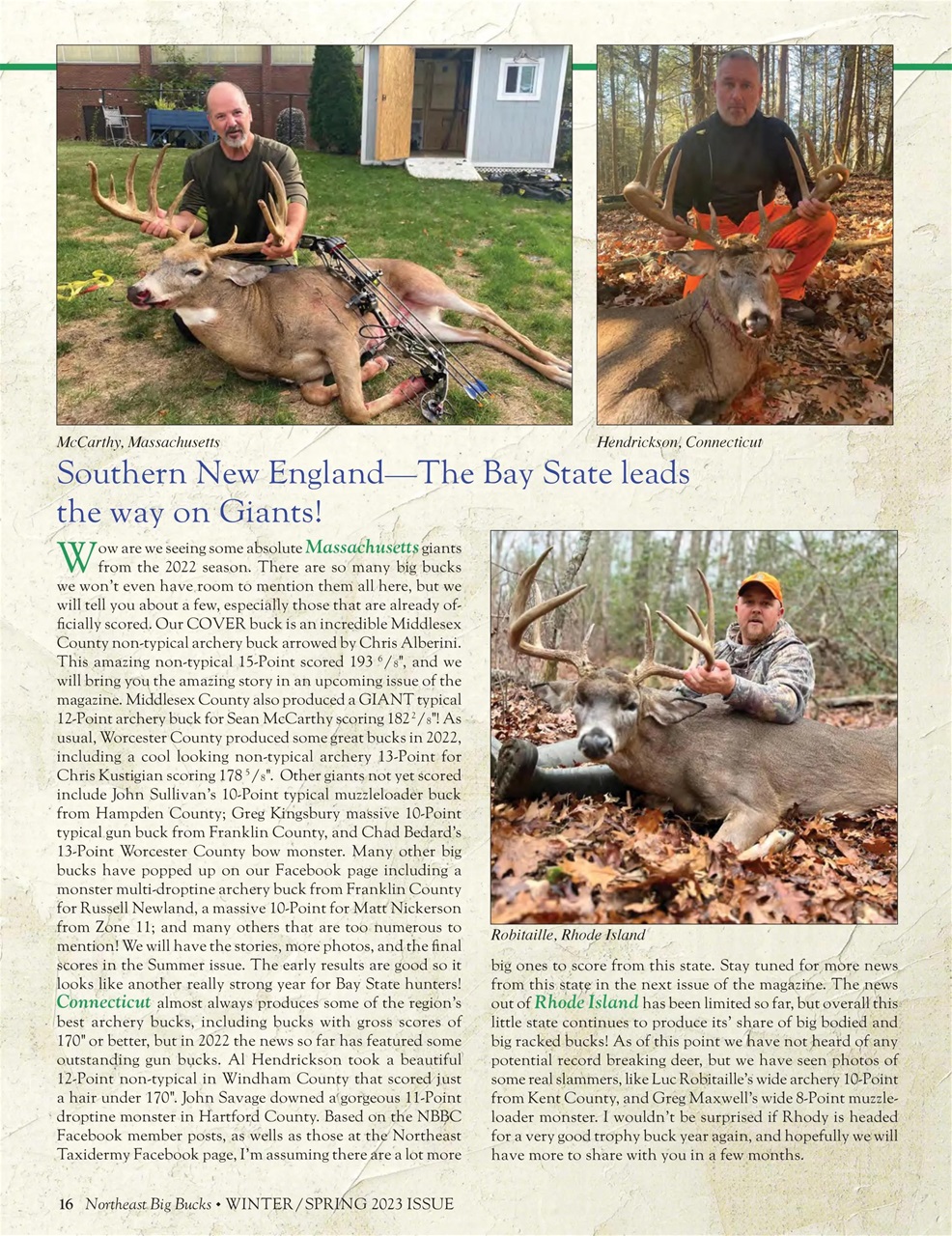 Northeast Big Bucks Preview Pages