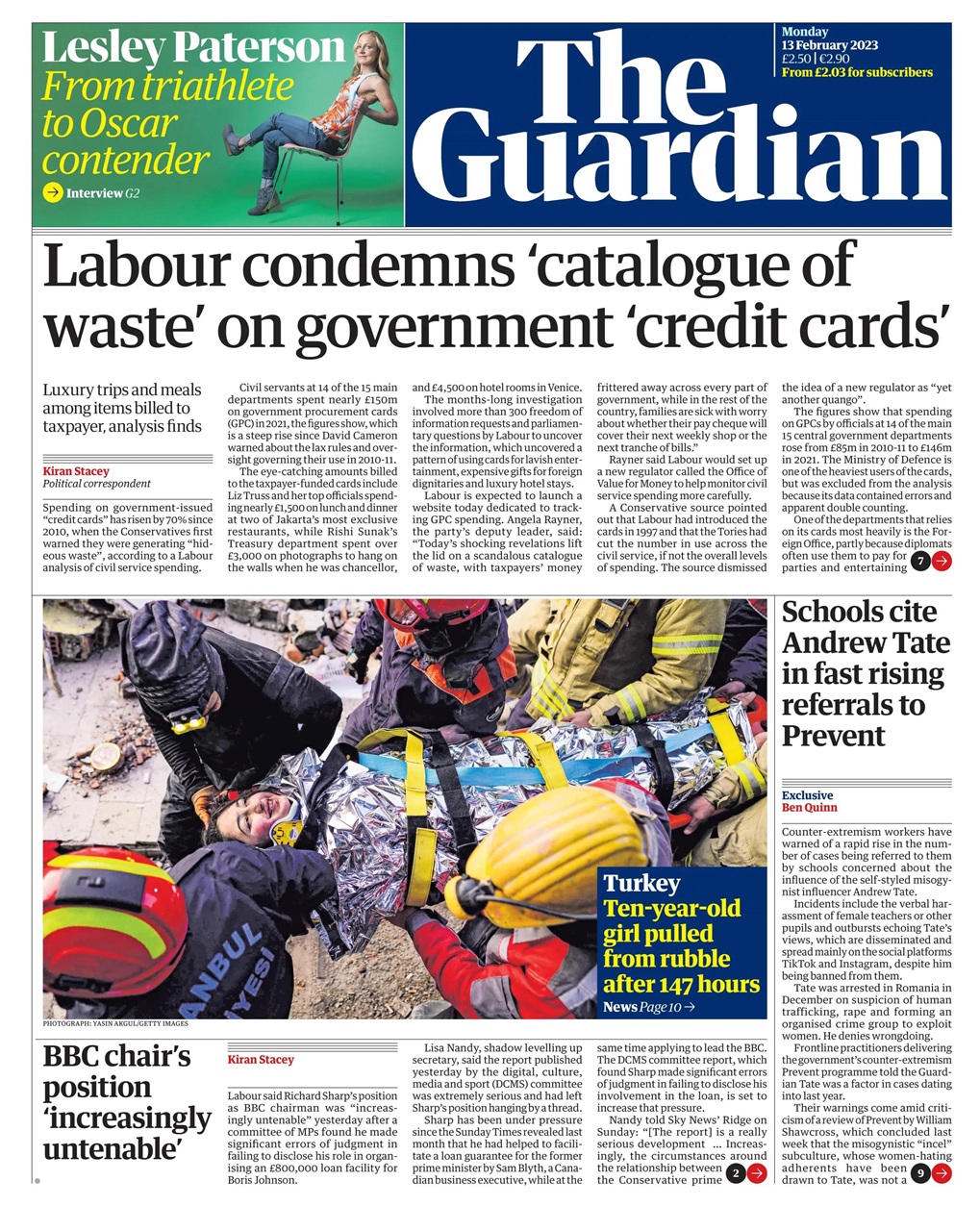 The Guardian Newspaper Preview Pages