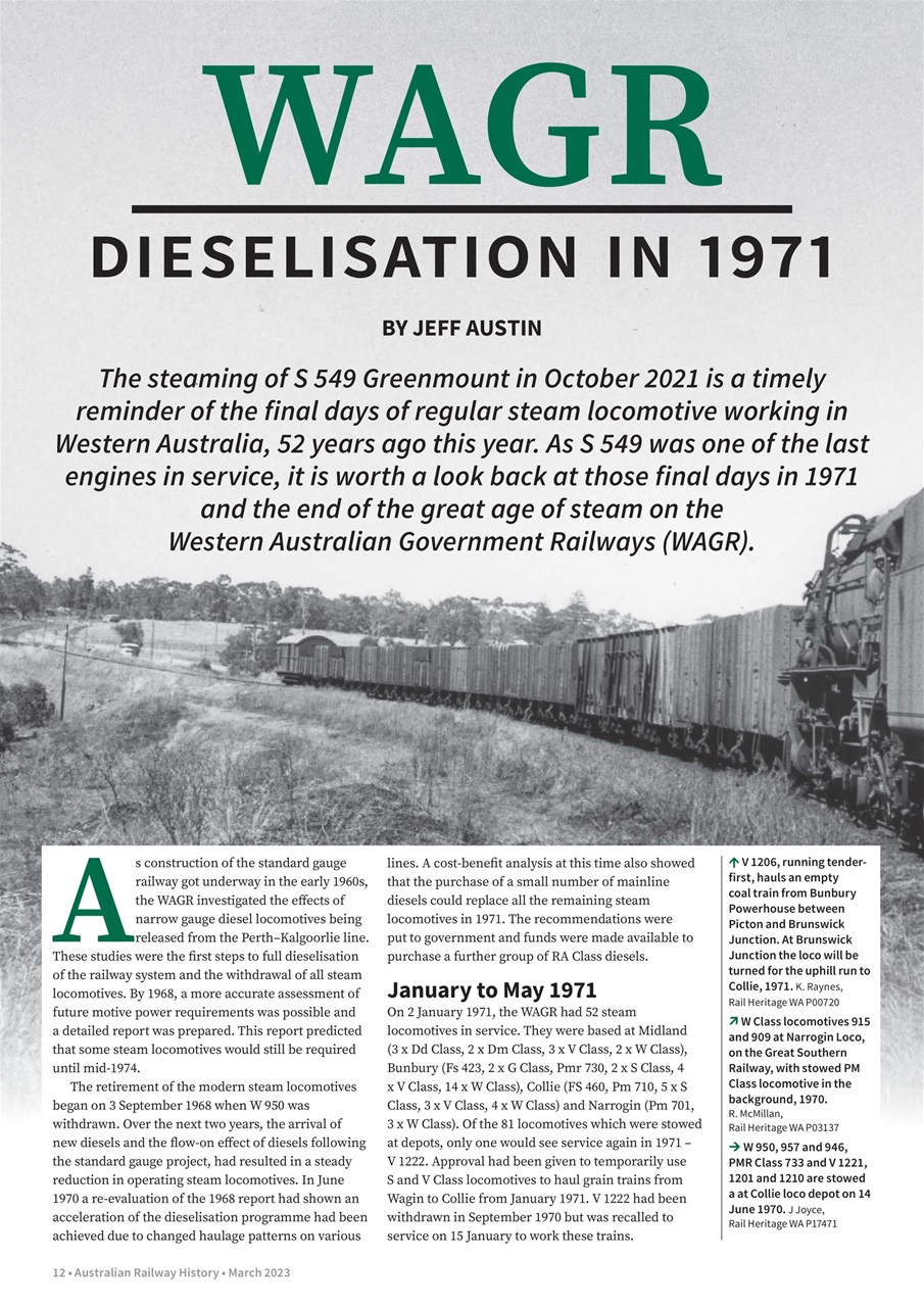 Australian Railway History Preview Pages