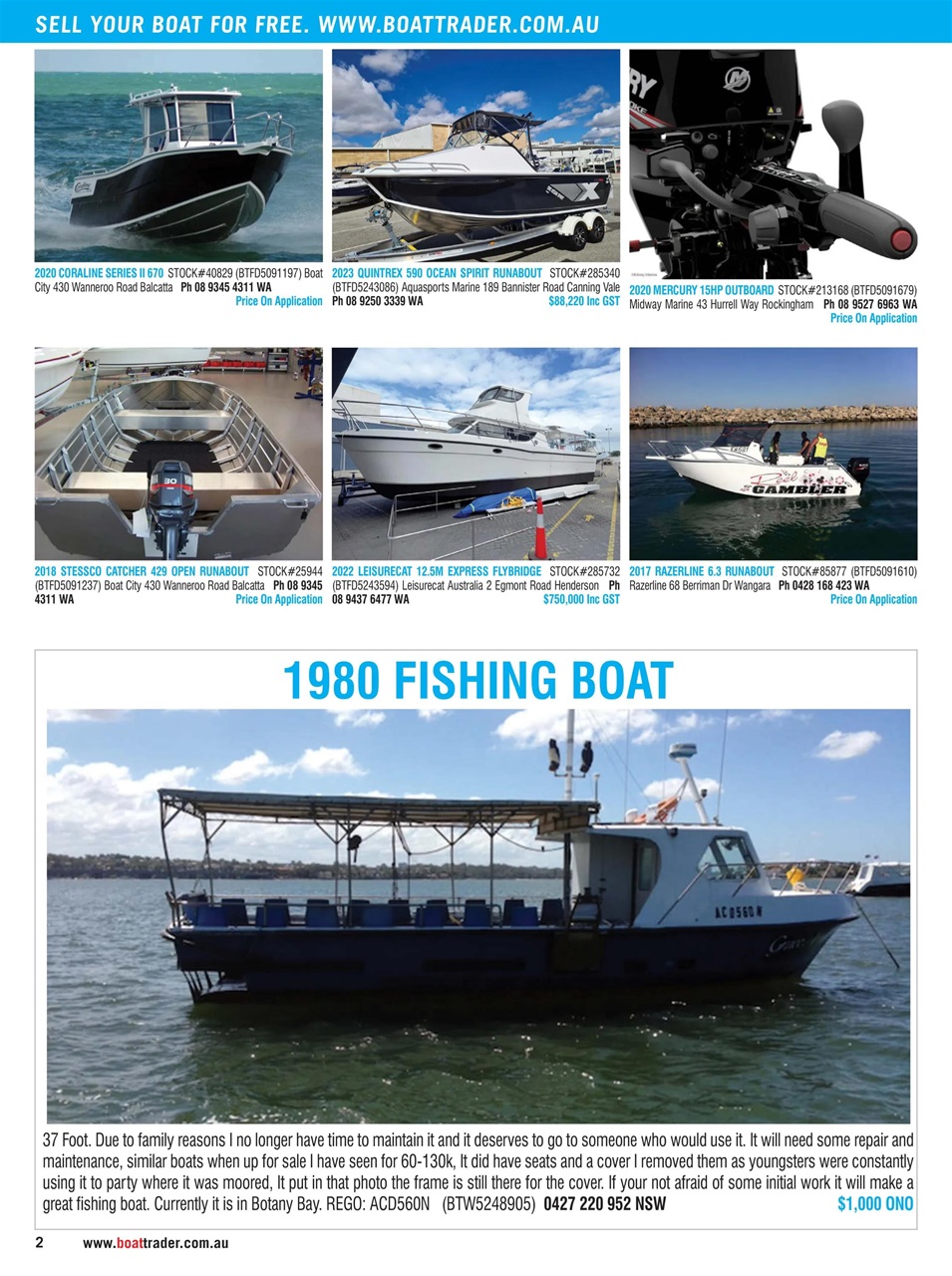 Boat Trader Australia Preview Pages