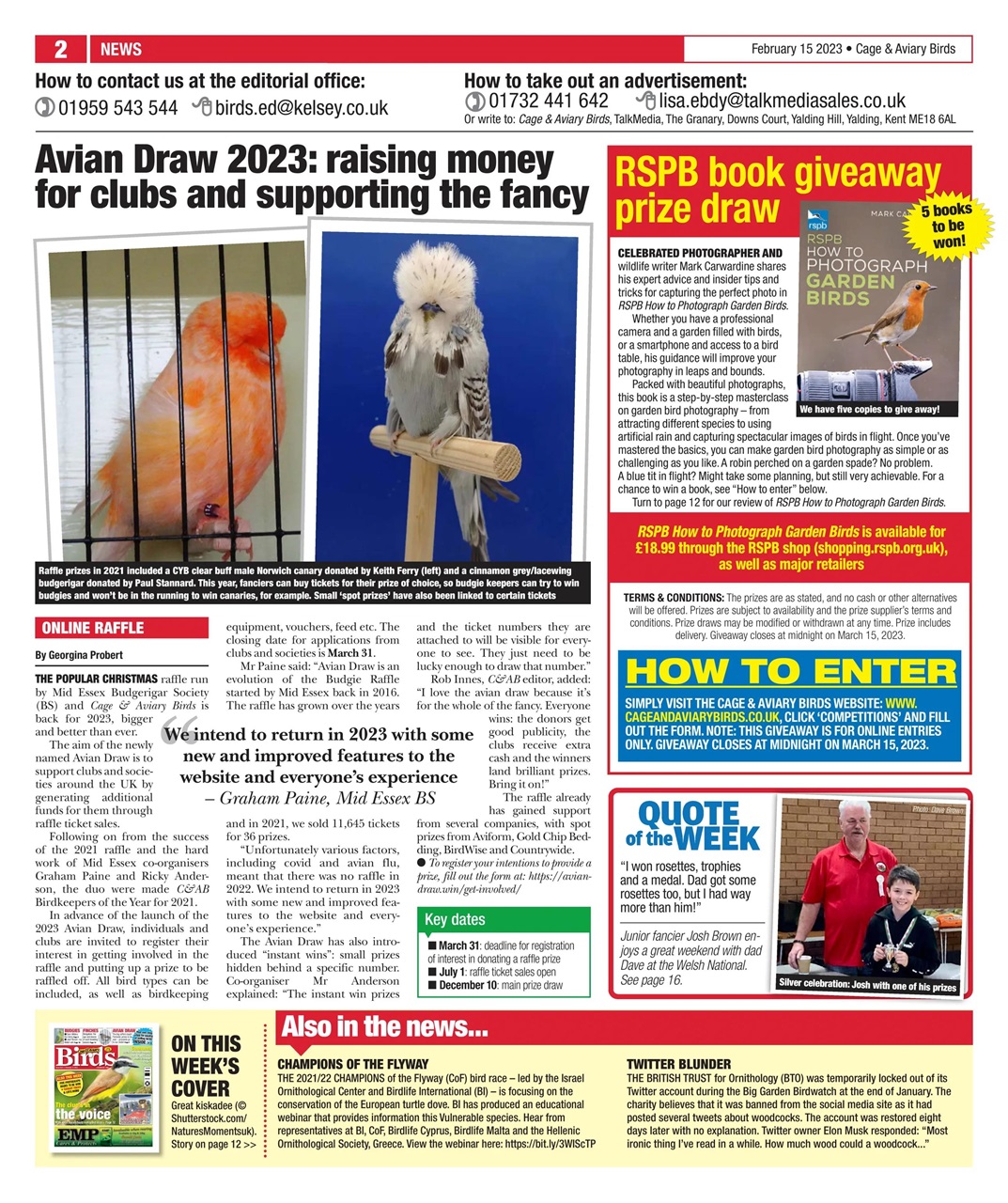 Cage & Aviary Birds Preview Pages