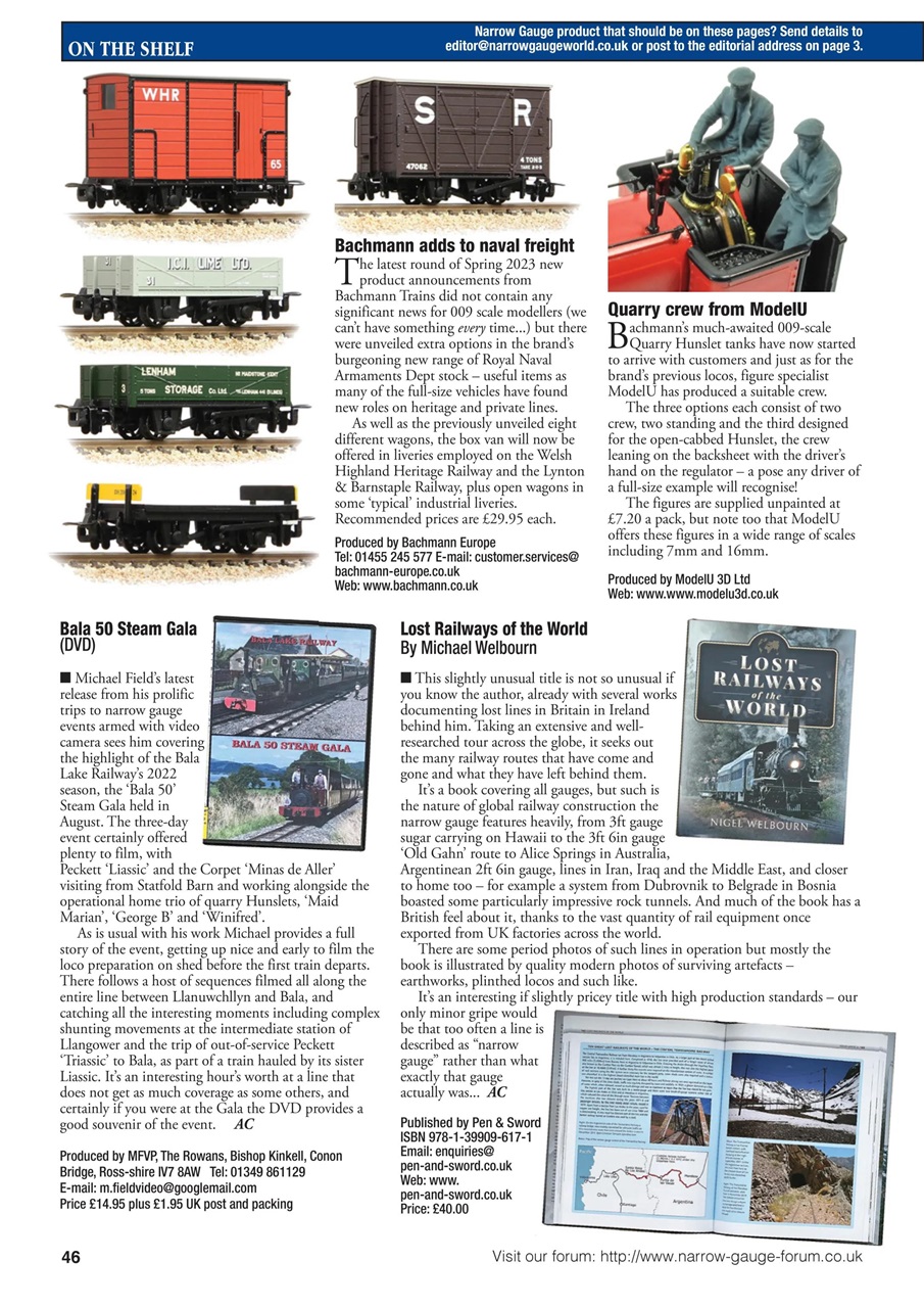 Narrow Gauge World Preview Pages