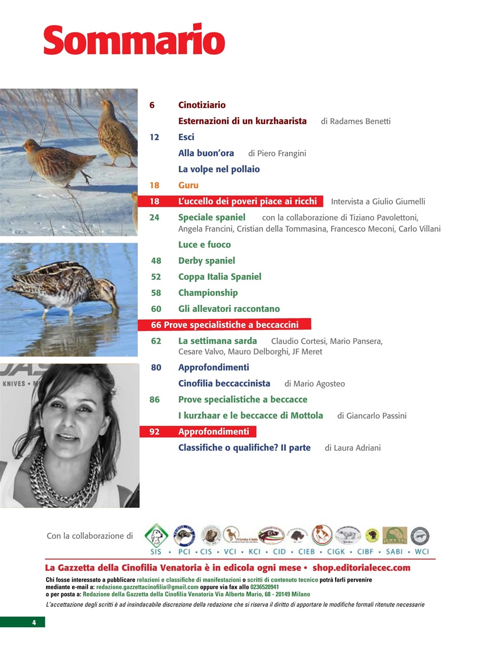 La Gazzetta Della Cinofilia Venatoria Preview Pages