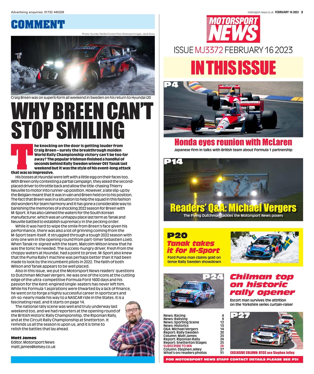 Motorsport News Preview Pages