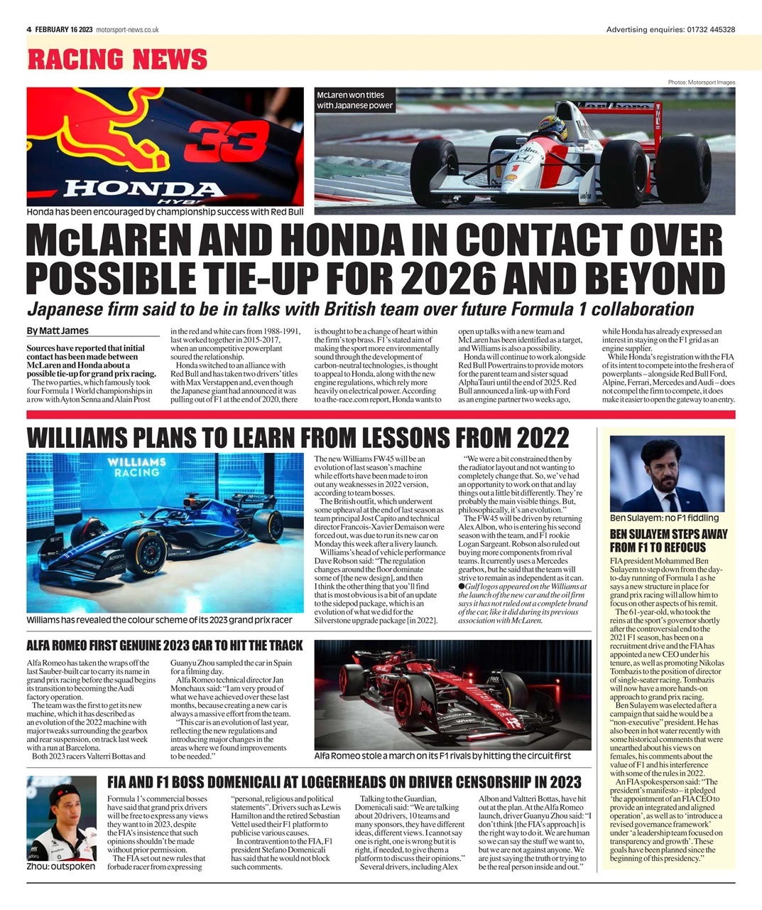 Motorsport News Preview Pages