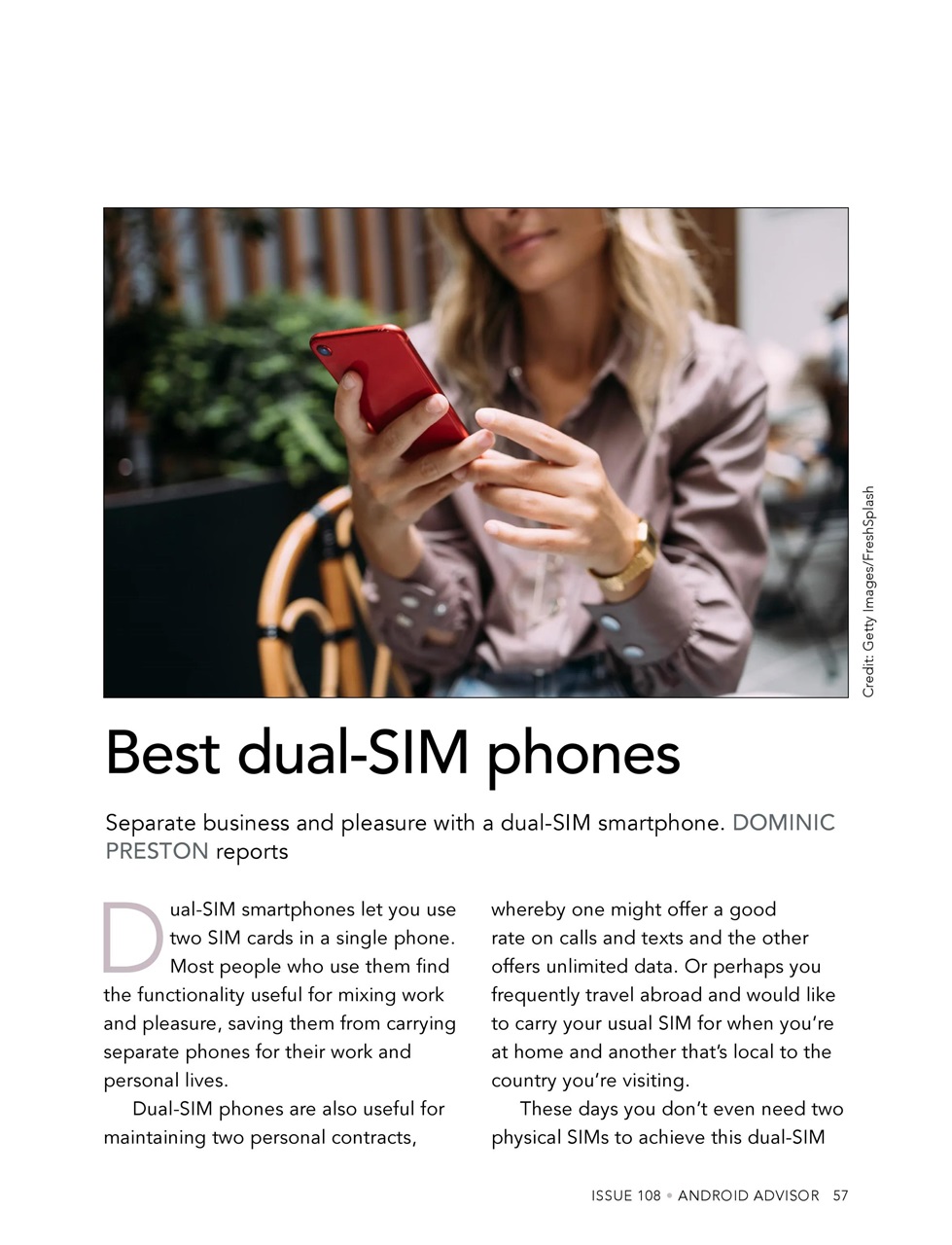 Android Advisor Preview Pages