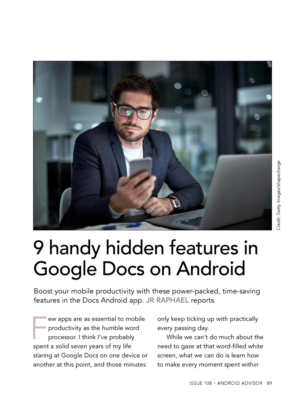 Android Advisor Preview Pages