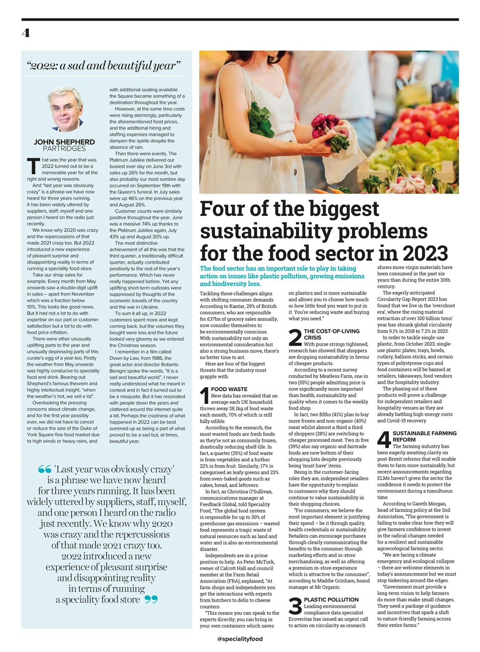 Speciality Food Preview Pages