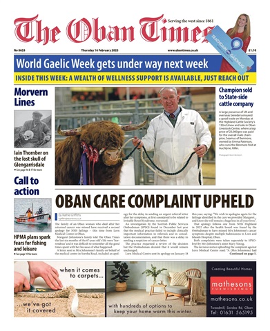 The Oban Times & Lochaber Times issue 16th February, 2023