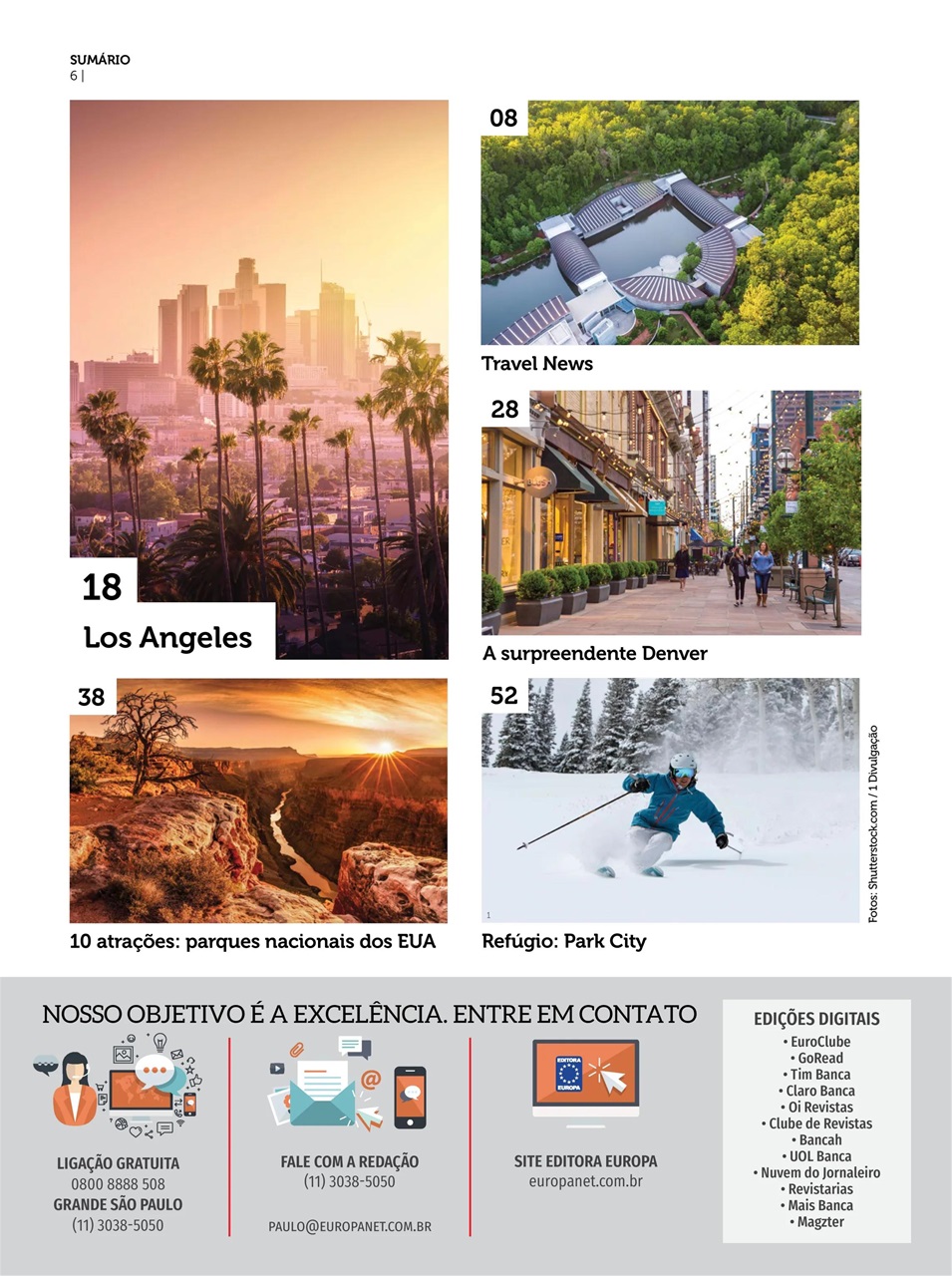 Férias no Brasil e Férias EUA Preview Pages