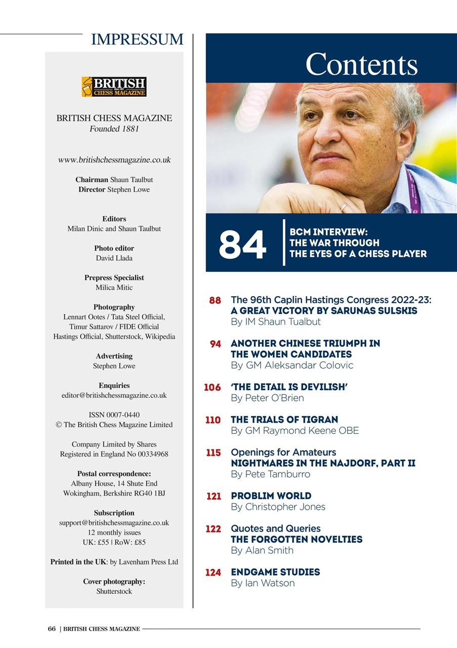 British Chess Magazine Preview Pages