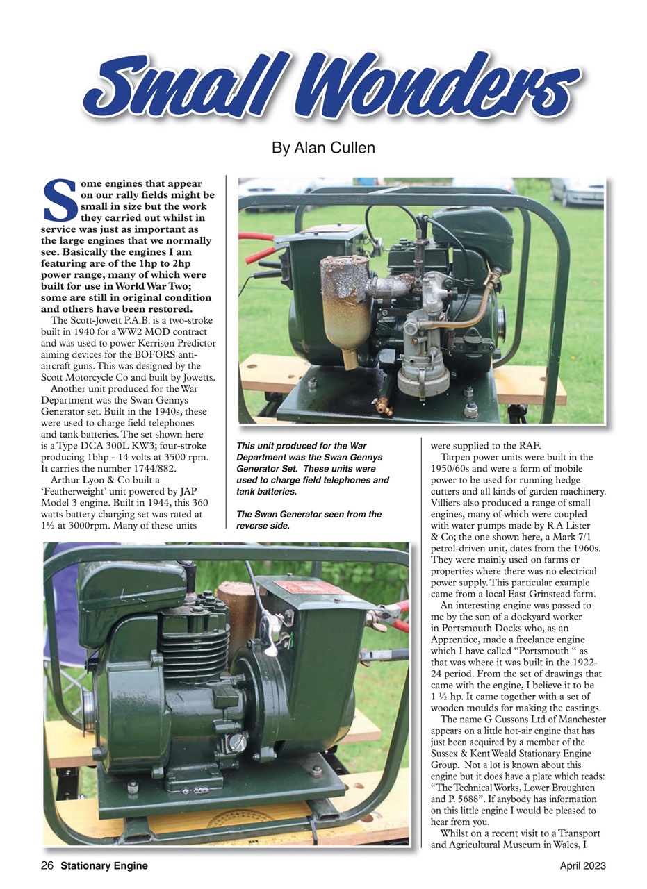 Stationary Engine Preview Pages
