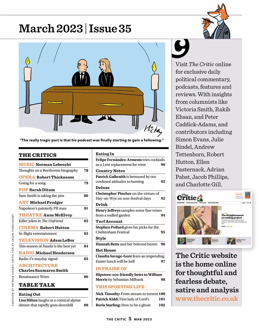 The Critic Preview Pages