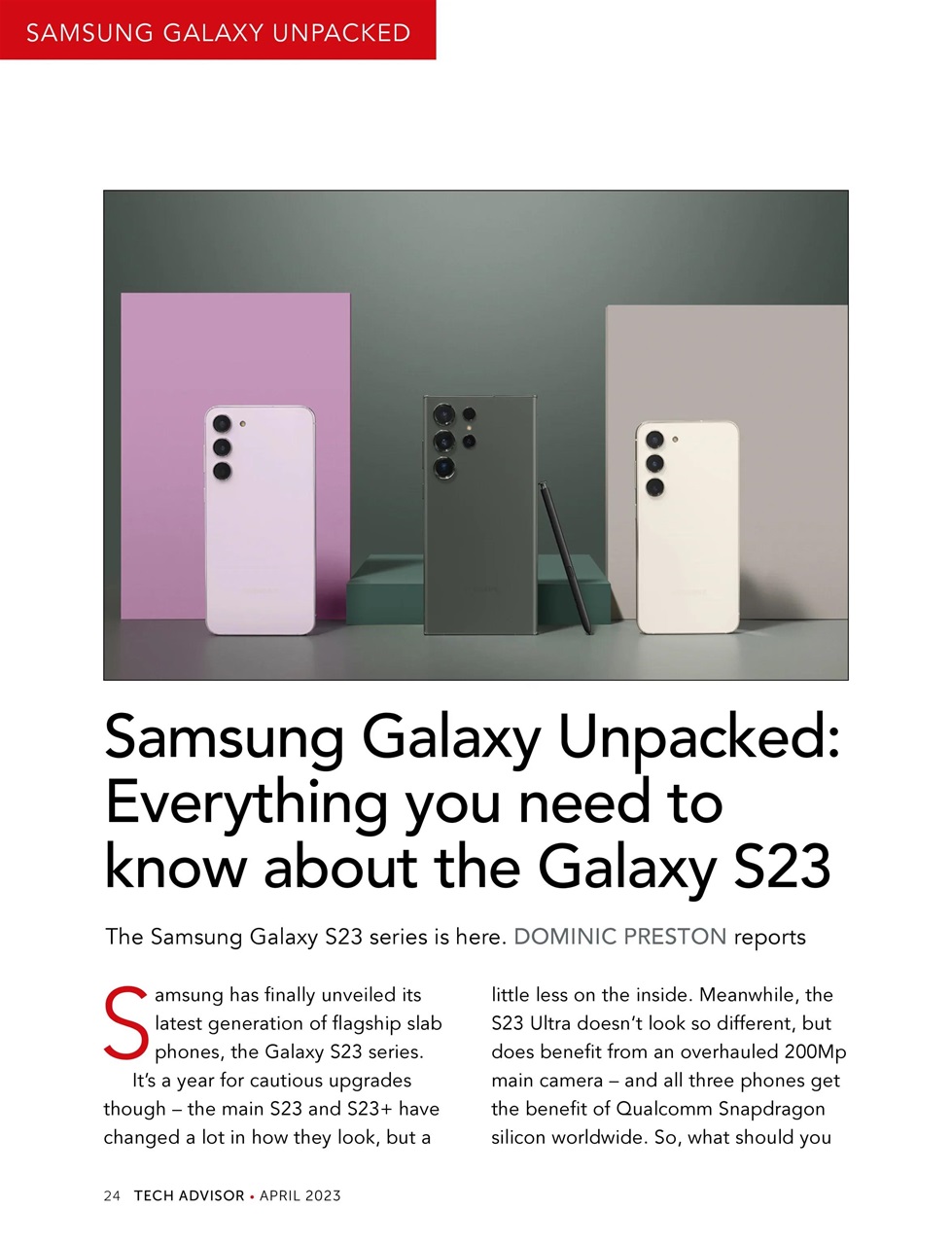 Tech Advisor Preview Pages