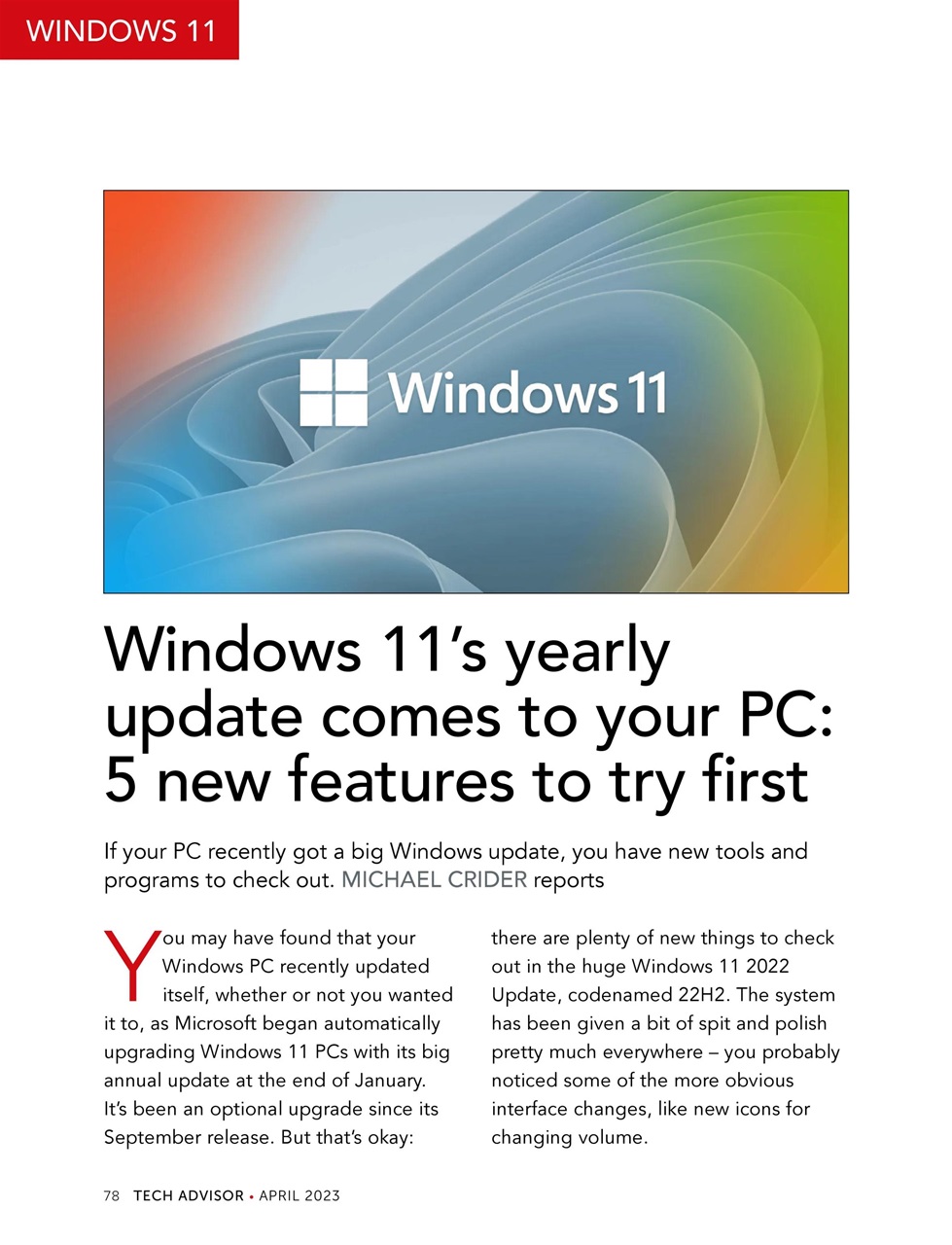 Tech Advisor Preview Pages