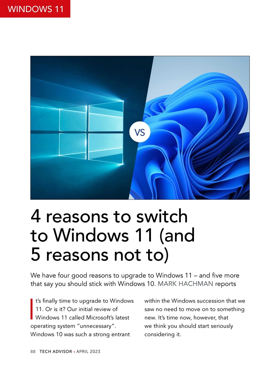 Tech Advisor Preview Pages