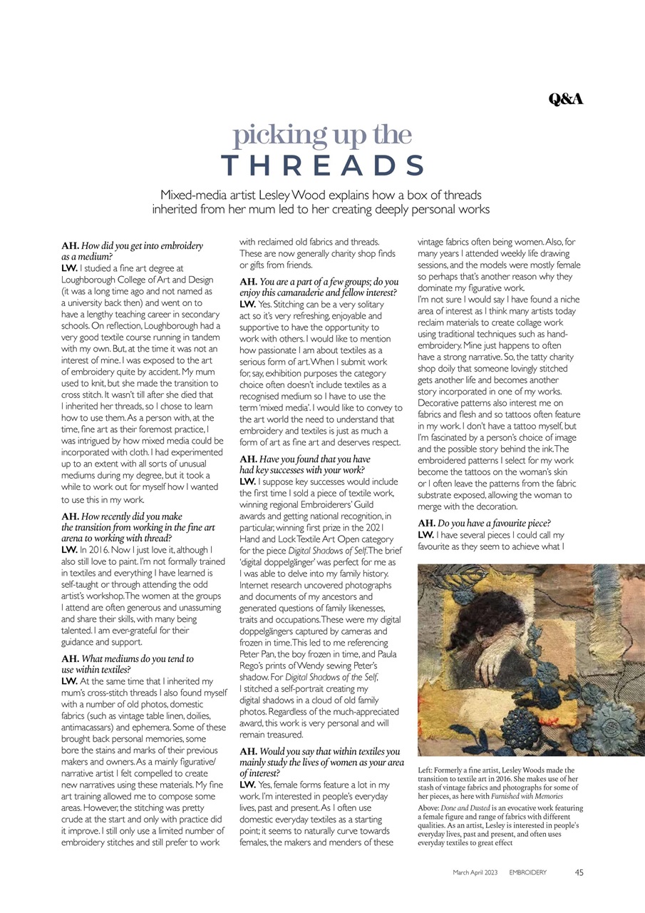 Embroidery Magazine Preview Pages