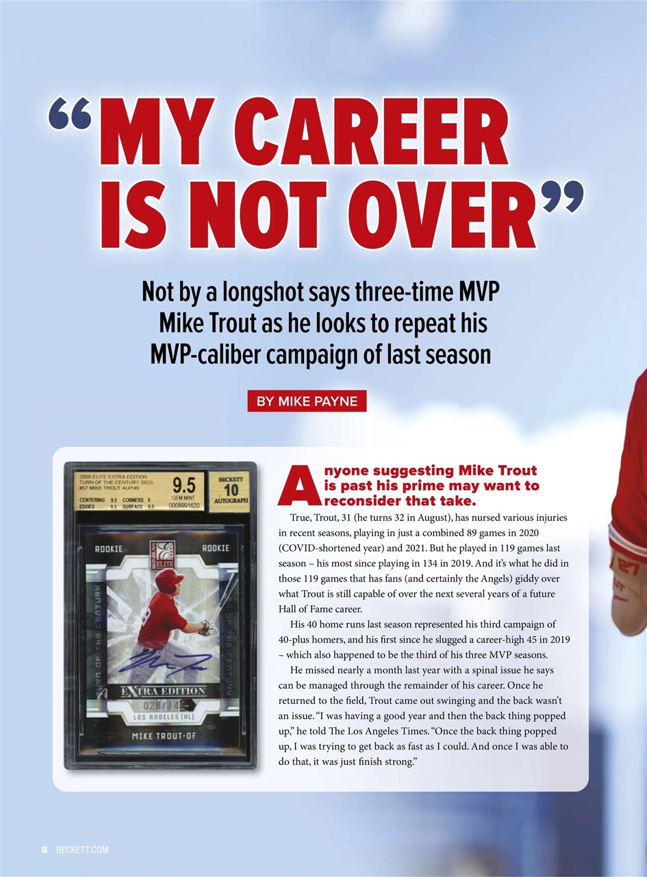 Beckett Baseball Magazine Preview Pages