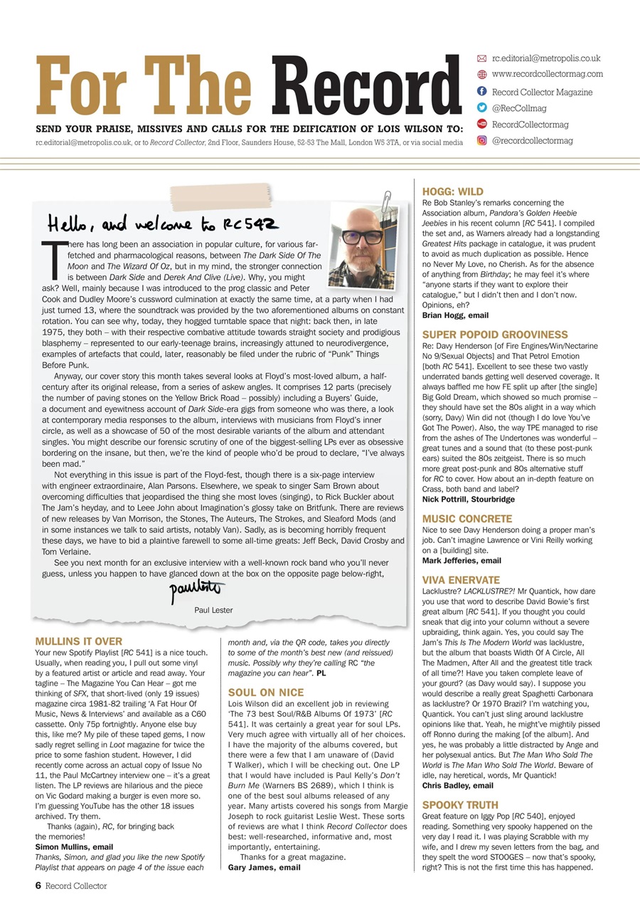 Record Collector Preview Pages