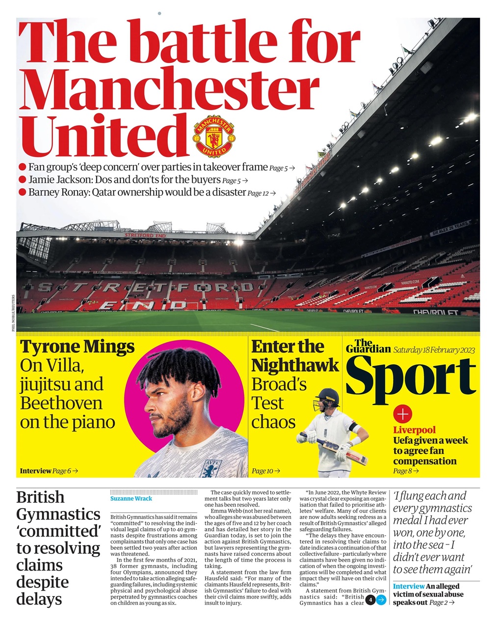 The Guardian Newspaper Preview Pages