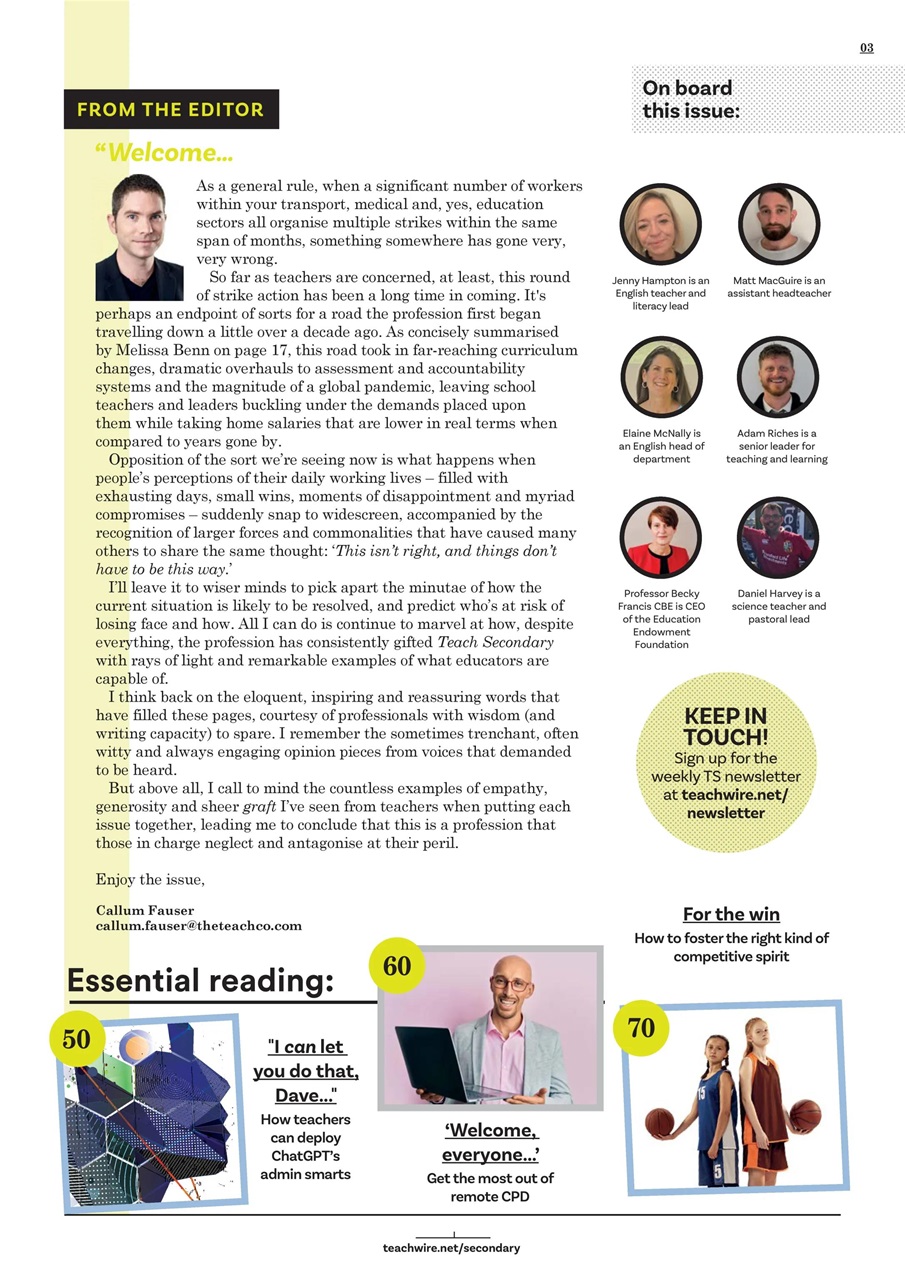 Teach Secondary Preview Pages