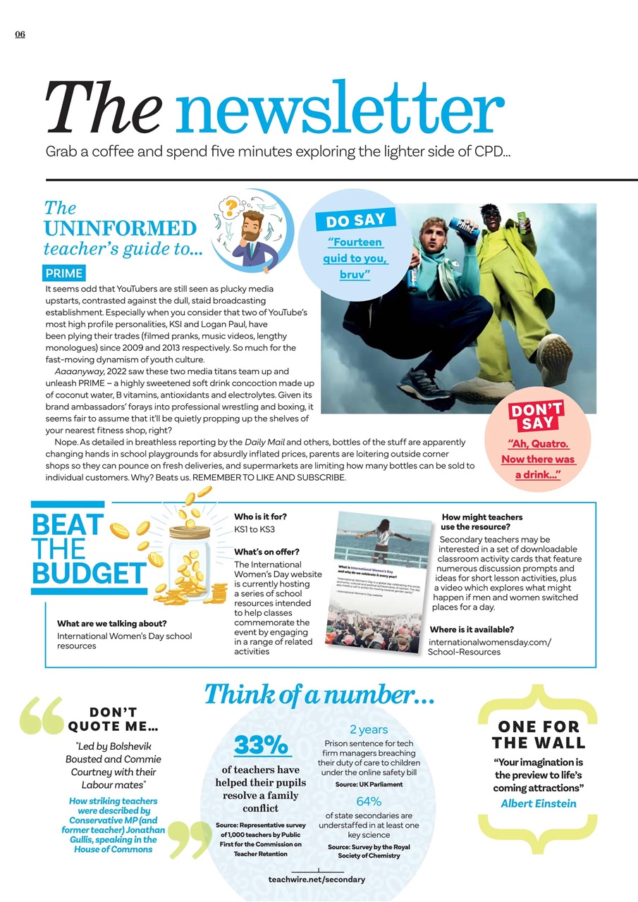 Teach Secondary Preview Pages