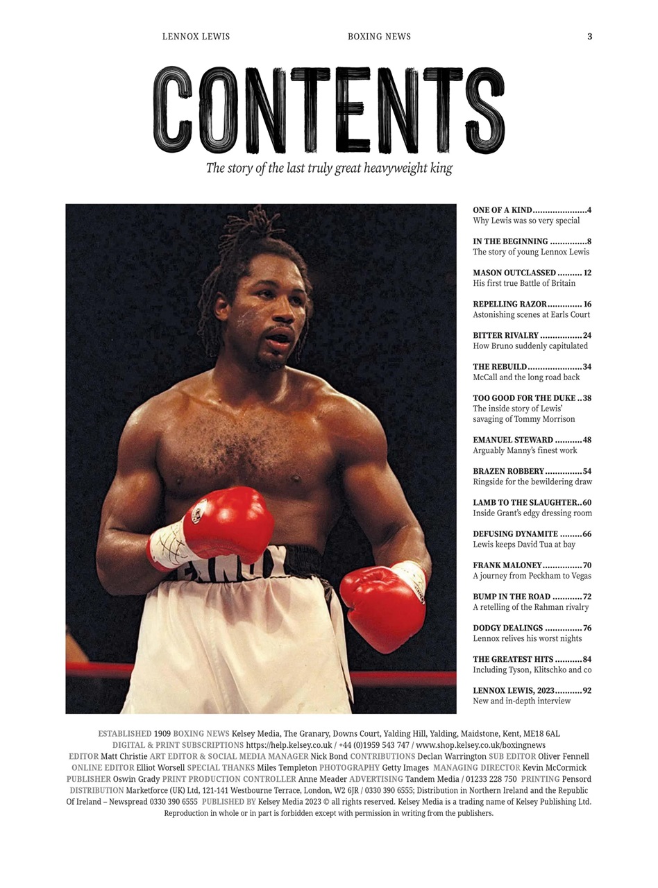 Boxing News Presents Preview Pages