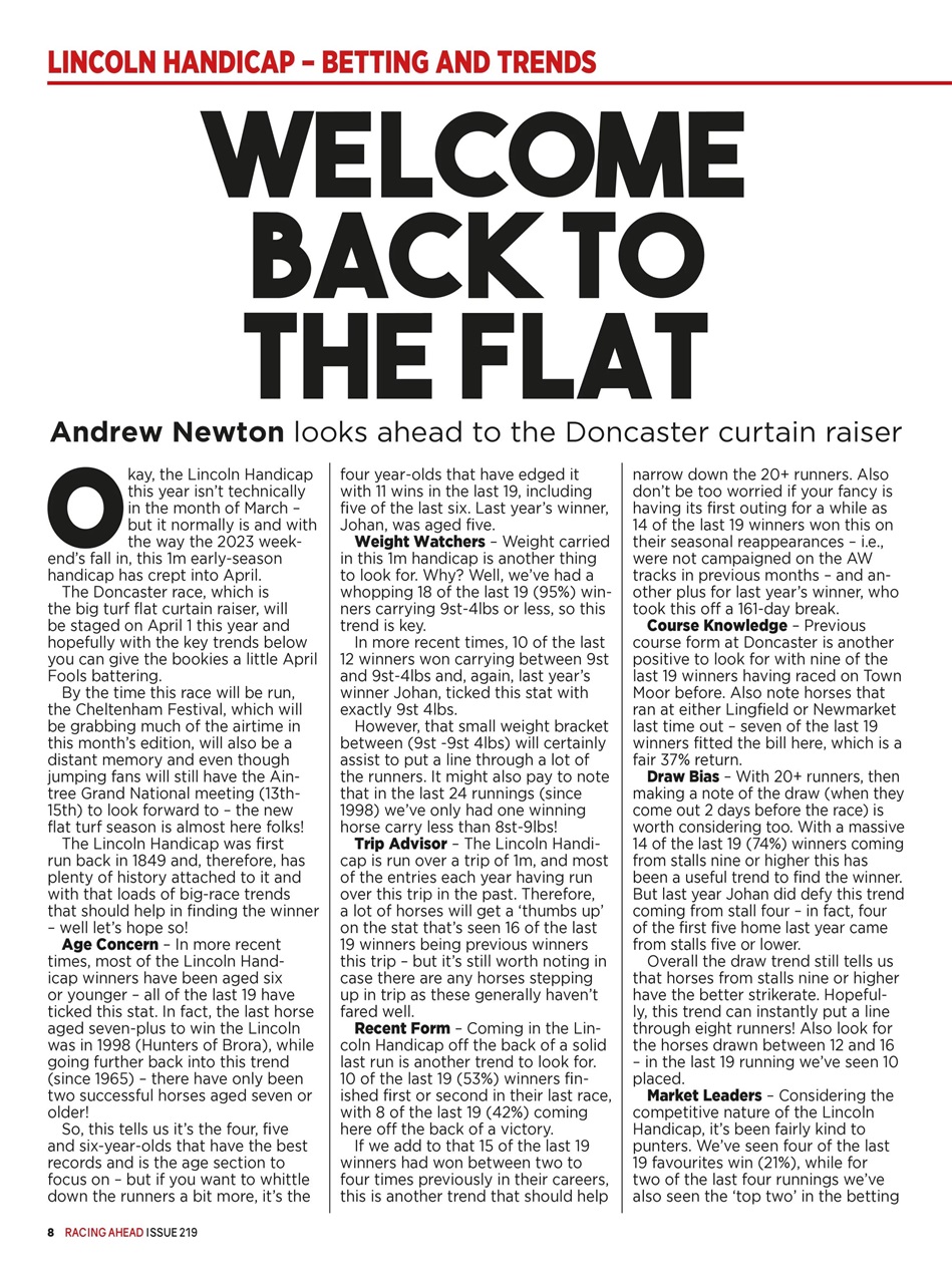 Racing Ahead Preview Pages