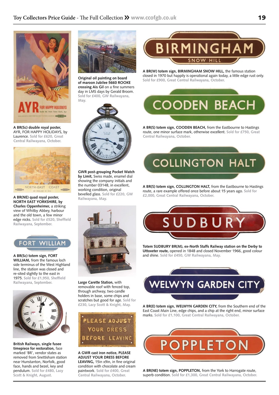 Toy Collectors Price Guide Preview Pages