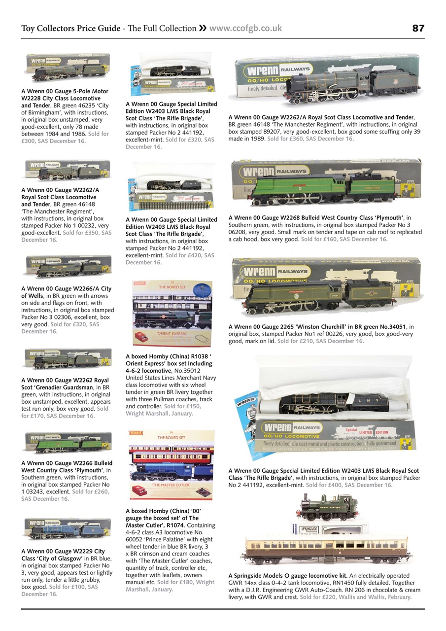 Toy Collectors Price Guide Preview Pages