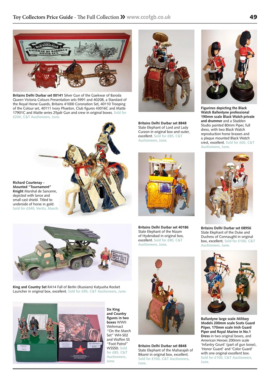 Toy Collectors Price Guide Preview Pages