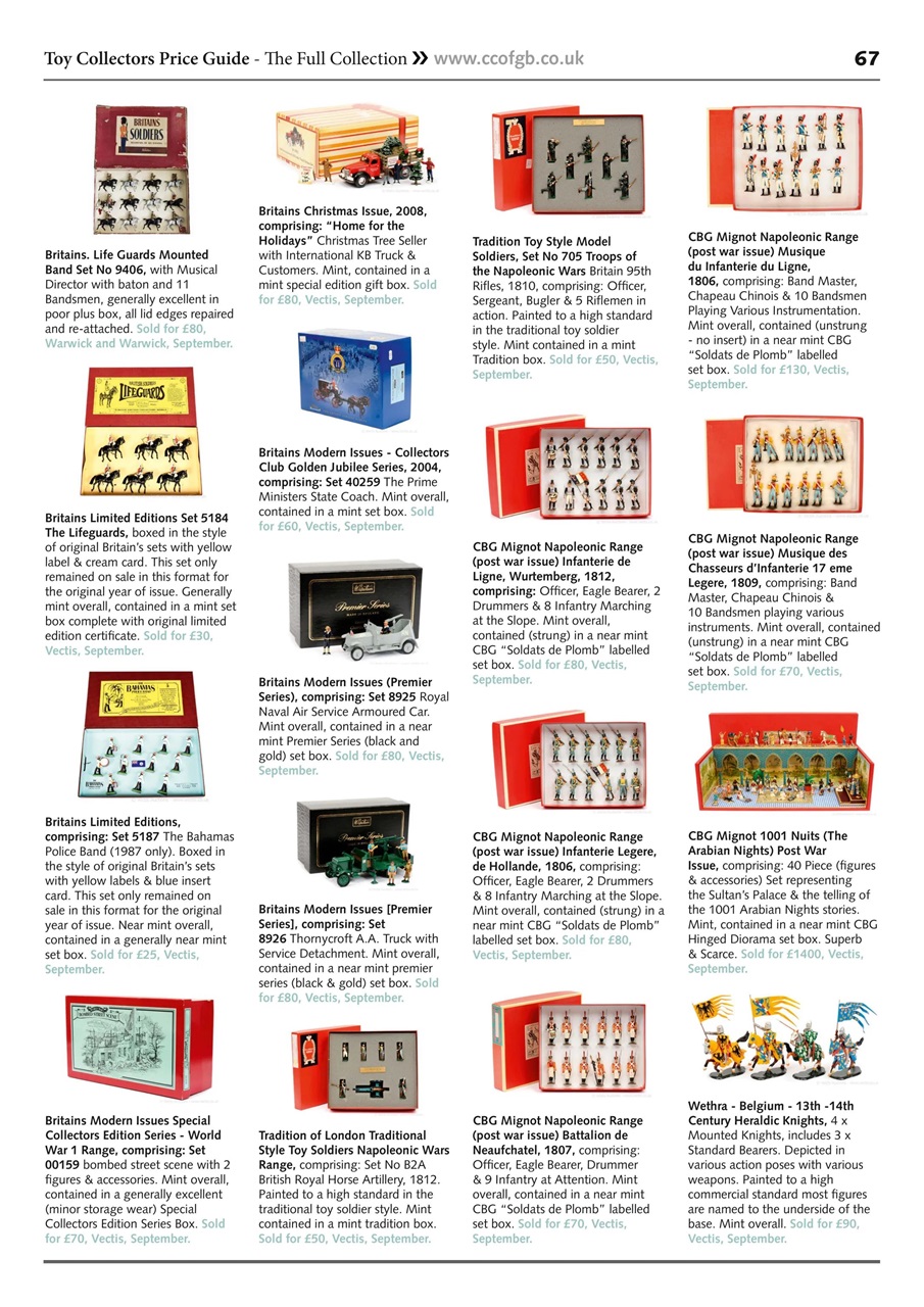 Toy Collectors Price Guide Preview Pages