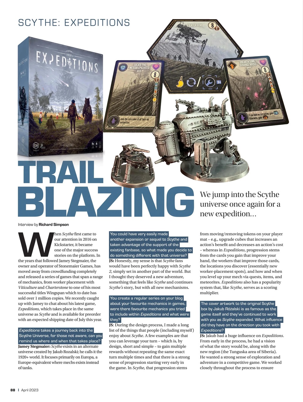 Tabletop Gaming Preview Pages