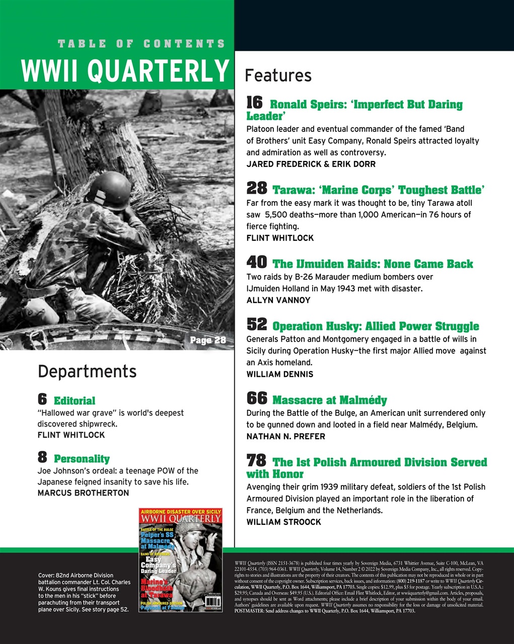 WWII Quarterly Preview Pages