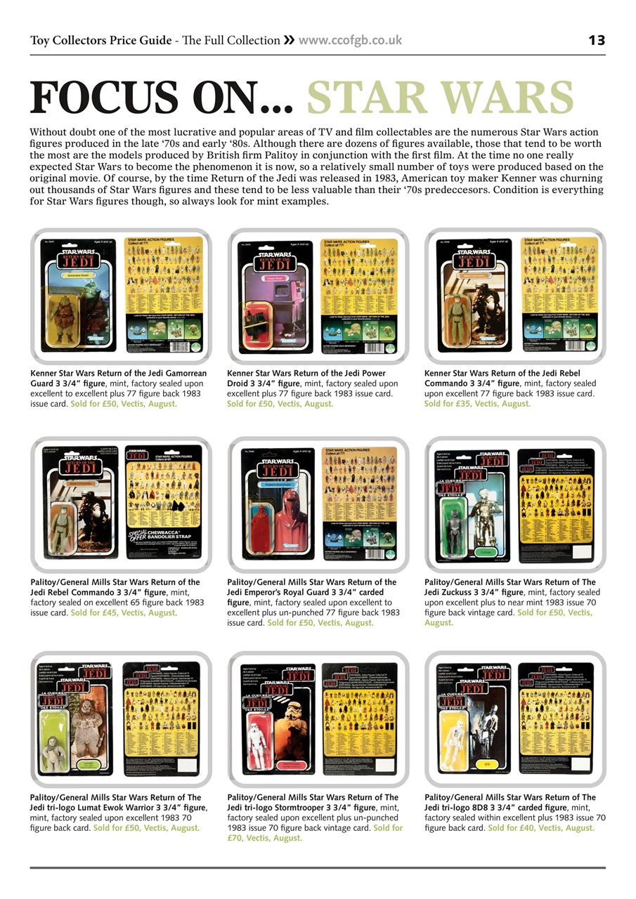 Toy Collectors Price Guide Preview Pages
