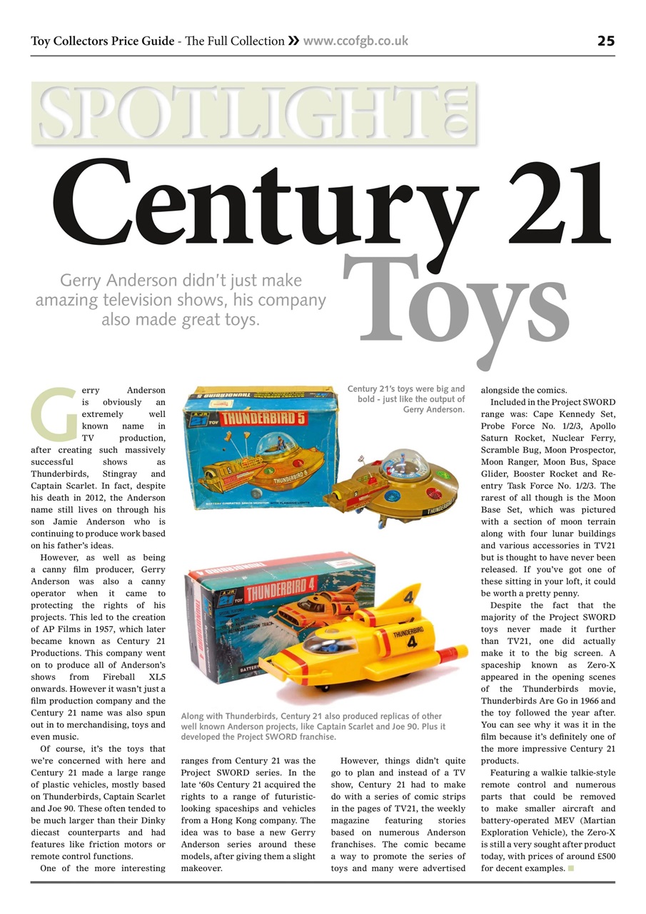 Toy Collectors Price Guide Preview Pages