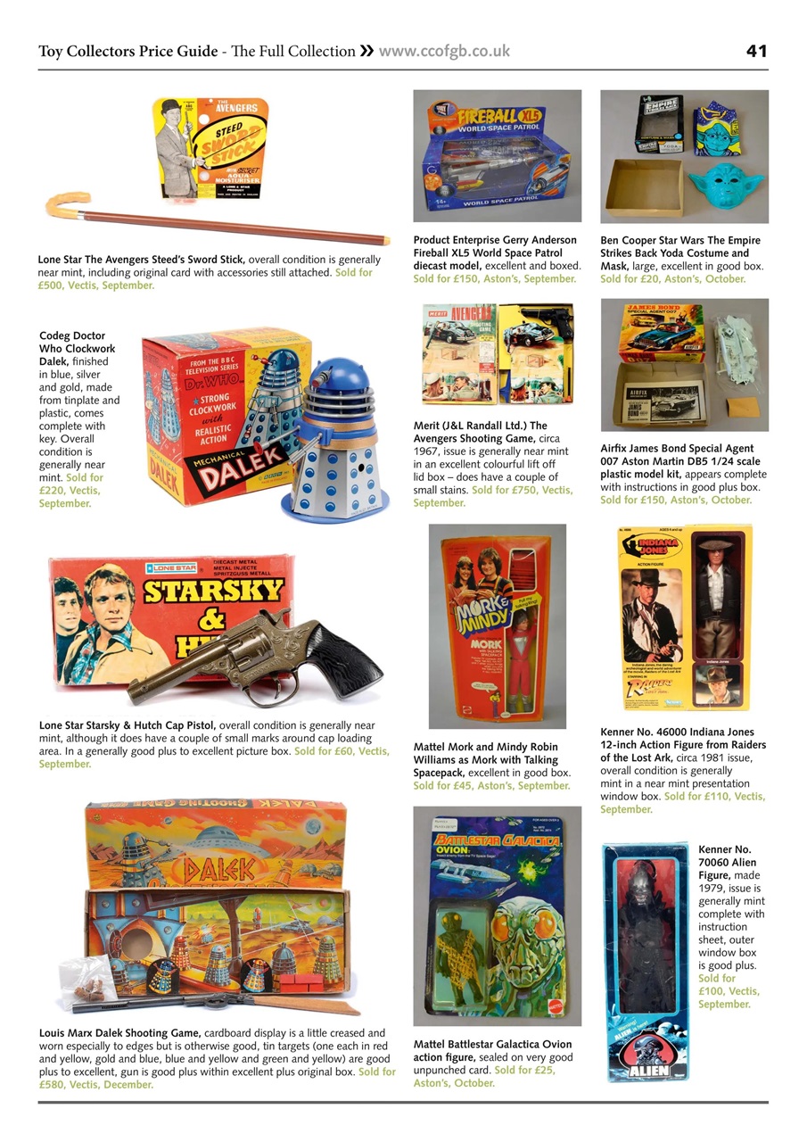 Toy Collectors Price Guide Preview Pages