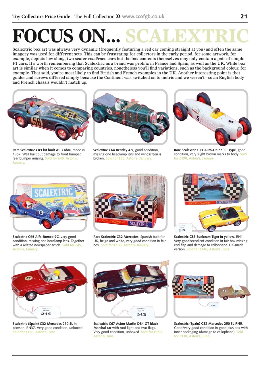 Toy Collectors Price Guide Preview Pages