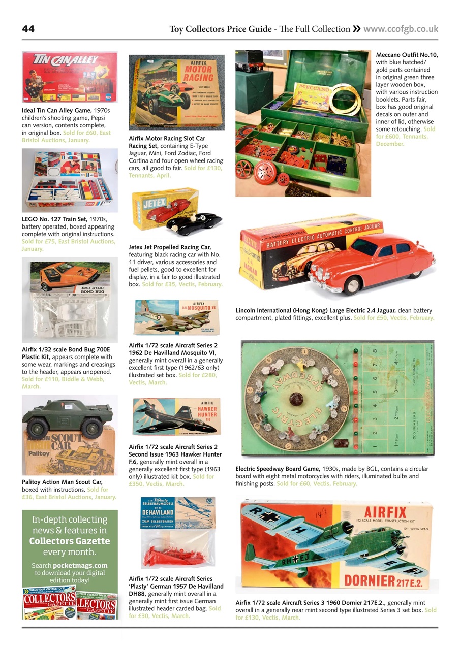 Toy Collectors Price Guide Preview Pages