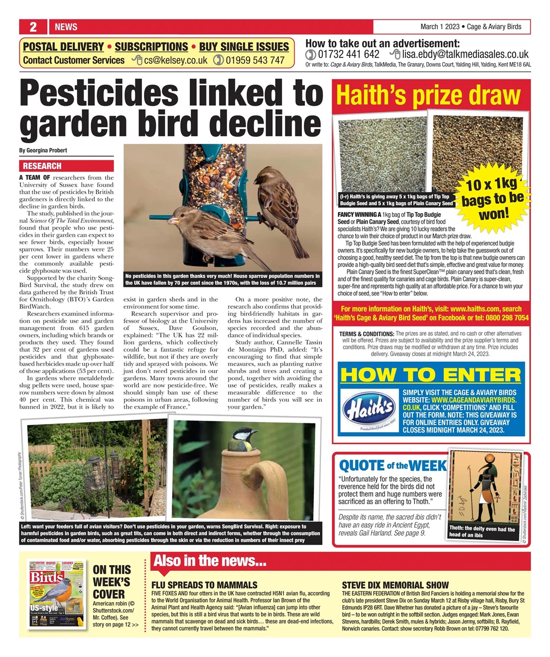 Cage & Aviary Birds Preview Pages