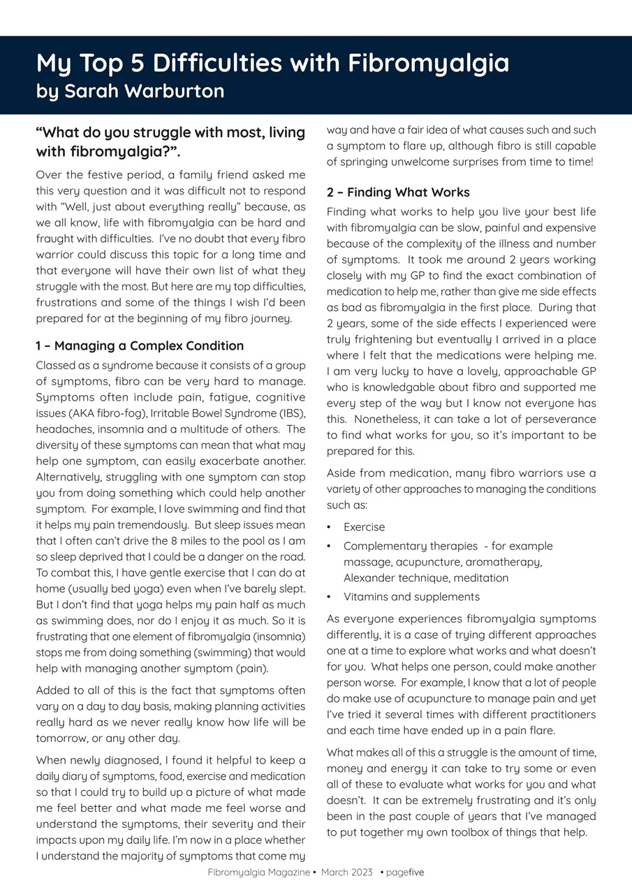 Fibromyalgia Magazine Preview Pages